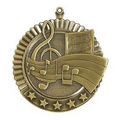 Medal, "Music" Star - 2 3/4" Dia